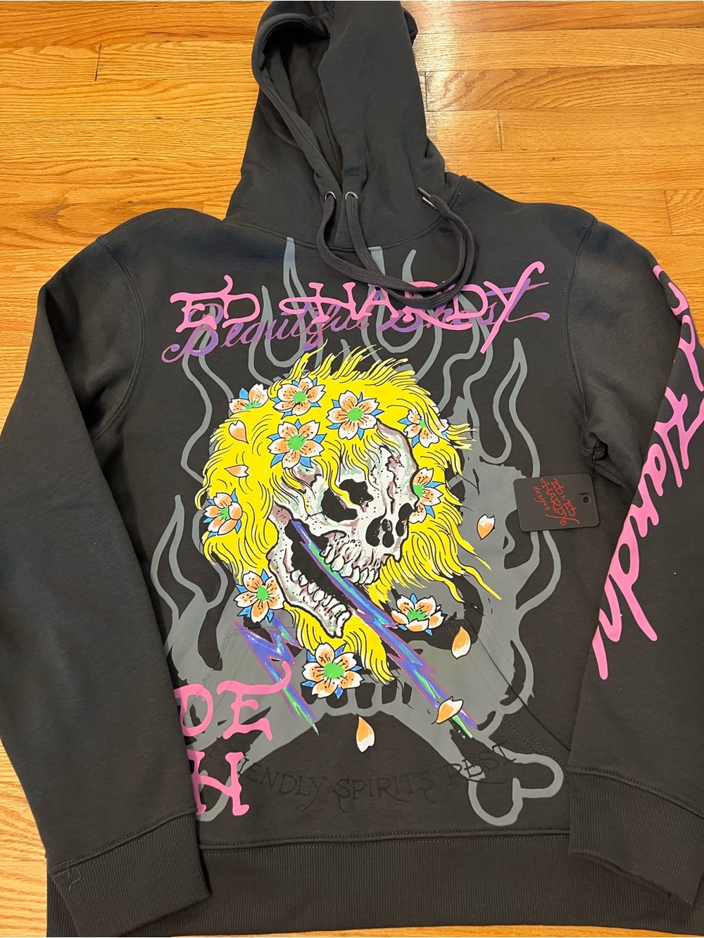 Ed Hardy Tattoo Skull Pullover Hoodie